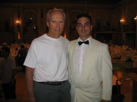 Clint and I on Set of Flags of our Fathers